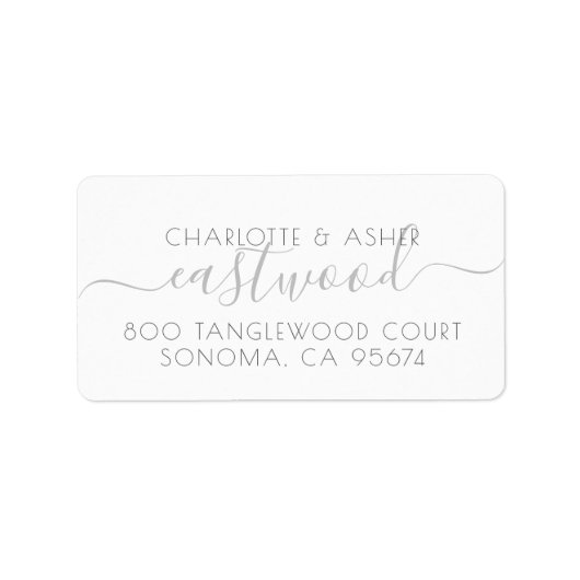 Kaart van het monogram Notitie Etiket (Voorkant)