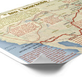 Kaart van het Mormon-bataljon Poster (Hoek)