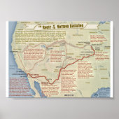 Kaart van het Mormon-bataljon Poster (Voorkant)