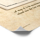 Kaart van het Mysterious Island Poster van Jules M (Hoek)