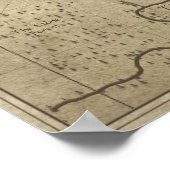 Kaart van het Mythische Land Milwaukee Poster (Hoek)