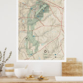 Kaart van het Nationaal Battlefield Park Kennesaw Poster (Keuken)