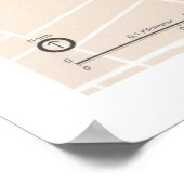 Kaart van het Nationaal Historisch Park van Lowell Poster (Hoek)