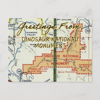  kaart van het nationaal monument Dinosaur