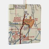  kaart van het Nationaal Monument van Wupatki Keramisch Ornament (Rechts)