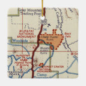  kaart van het Nationaal Monument van Wupatki Keramisch Ornament (Achterkant)