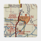  kaart van het Nationaal Monument van Wupatki Keramisch Ornament (Voorkant)