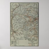  kaart van het nationaal park Rocky Mountains (191 Poster (Voorkant)