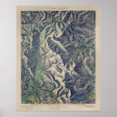  kaart van het nationaal park Rocky Mountains (191 Poster (Voorkant)