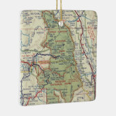 kaart van het nationaal park Sequoia Keramisch Ornament (Rechts)