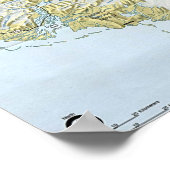 Kaart van het Nationaal Park Wrangell St. Elias Poster (Hoek)