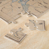kaart van het Nationaal Park Yellowstone (1889) Legpuzzel (Zijkant)