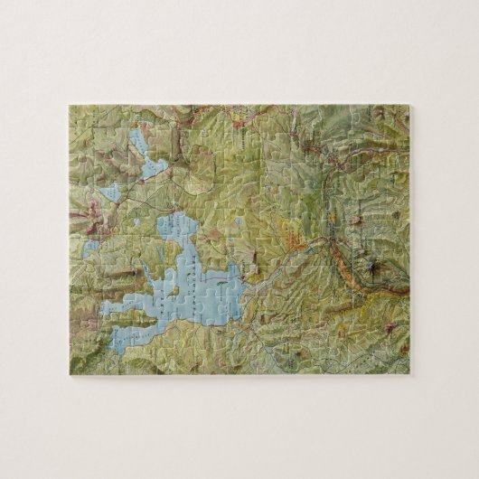  kaart van het Nationaal Park Yellowstone (1898) Legpuzzel (Horizontaal)