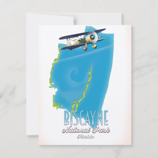 kaart van het nationale park van Biscayne Florida (Voorkant)