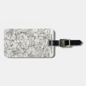  kaart van het nationale park van Yellowstone Bagagelabel (Voorkant horizontaal)