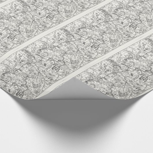  kaart van het nationale park van Yellowstone Cadeaupapier (Hoek)