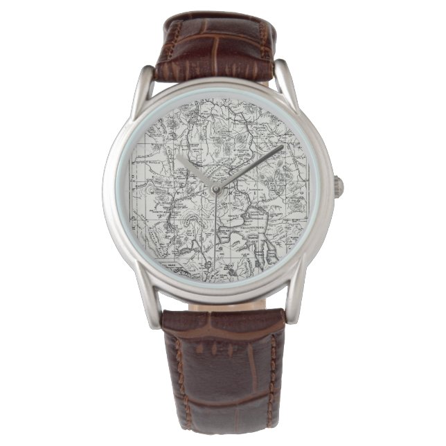  kaart van het nationale park van Yellowstone Horloge (Voorkant)