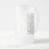  kaart van het nationale park van Yellowstone Matglas Bierpul (Voorkant rechts)