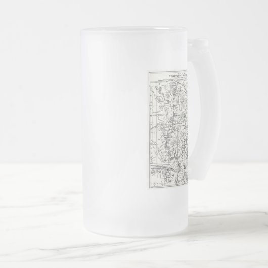  kaart van het nationale park van Yellowstone Matglas Bierpul (Voorkant rechts)