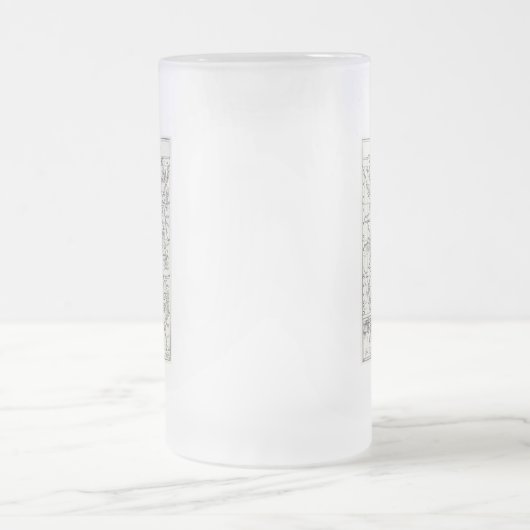 kaart van het nationale park van Yellowstone Matglas Bierpul (Center)