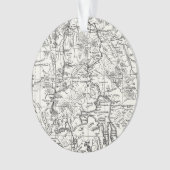 kaart van het nationale park van Yellowstone Ornament (voorkant)
