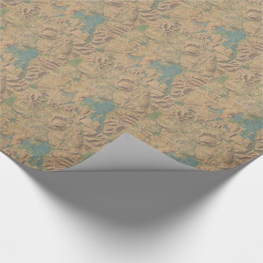  kaart van het nationale park Yellowstone (1914) Cadeaupapier (Hoek)