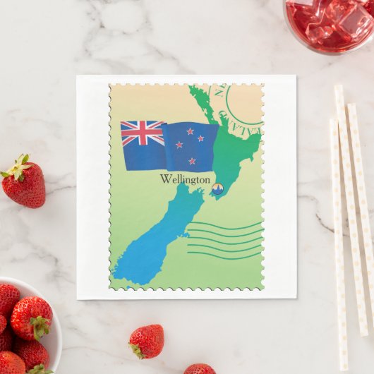 Kaart van het Nieuw-Zeelandse papierluiers Servetten (Insitu)