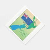 Kaart van het Nieuw-Zeelandse papierluiers Servetten (Hoek)