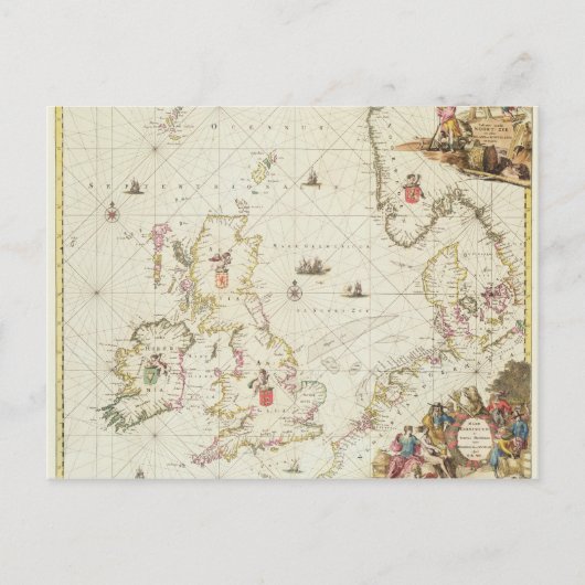 Kaart van het Noord-Zee, c.1675 (Voorkant)