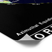 Kaart van het noordelijk halfrond poster (Hoek)