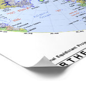 Kaart van het noordelijk halfrond poster (Hoek)