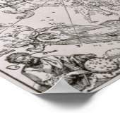 Kaart van het noordelijk luchtruim poster (Hoek)