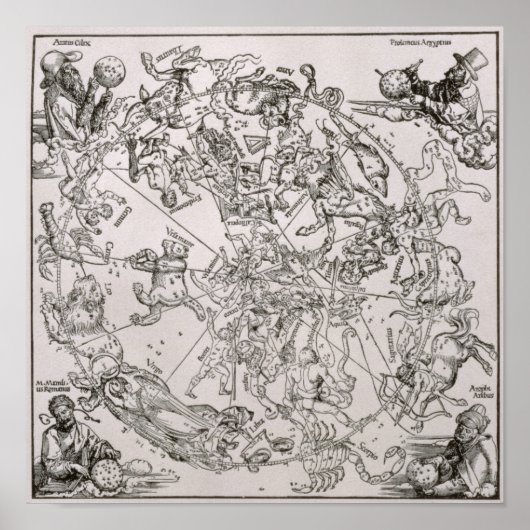 Kaart van het noordelijk luchtruim poster (Voorkant)