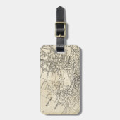  kaart van het noordelijk Zee op de Britse eilande Bagagelabel (Voorkant verticaal)