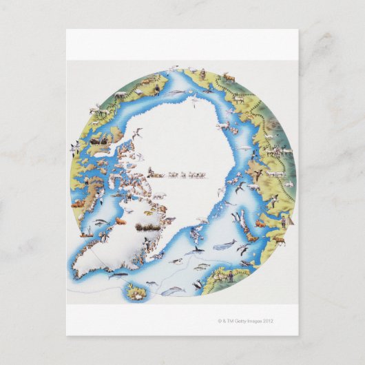 Kaart van het Noordpoolgebied (Voorkant)