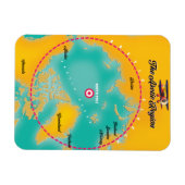 Kaart van het noordpoolgebied in de Arctische regi Magneet (Horizontaal)