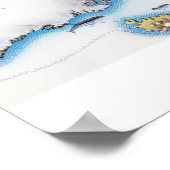 Kaart van het Noordpoolgebied Poster (Hoek)