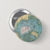  kaart van het noordpoolgebied ronde button 5,7 cm (Voorkant /achterkant)