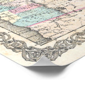  kaart van het noordwestelijk deel van de Stille O Poster (Hoek)