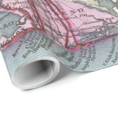  kaart van het NYC-metrogebied (1880) Cadeaupapier (Rol Hoek)