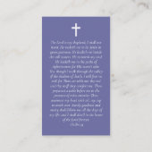 Kaart van het Ocean Cross Memorial Prayer Contactkaartje (Achterkant)