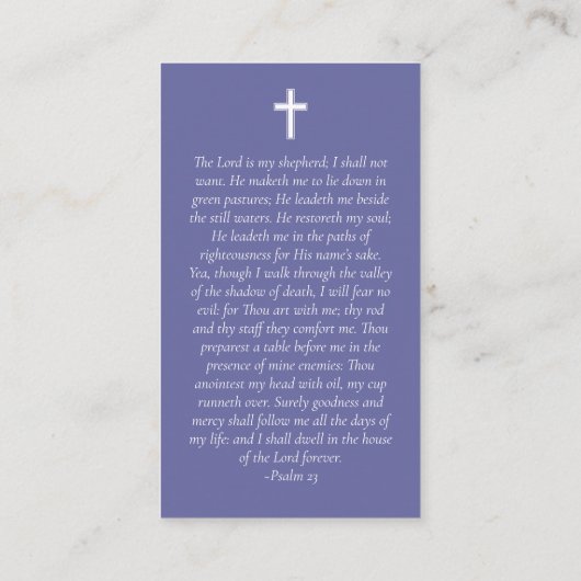 Kaart van het Ocean Cross Memorial Prayer Contactkaartje (Achterkant)