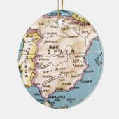 Kaart van het  ontwerp van Spanje Keramisch Ornament (Links)