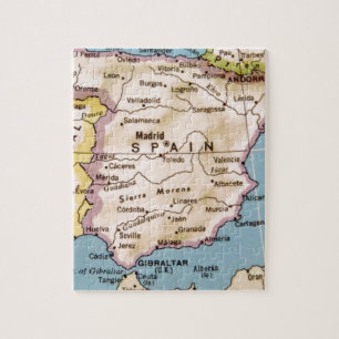 Kaart van het ontwerp van Spanje Legpuzzel