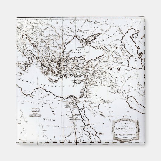 Kaart van het oostelijke deel van het Romeinse Rij Magneet (Voorkant)