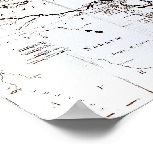 Kaart van het oostelijke deel van het Romeinse Rij Poster (Hoek)