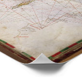 Kaart van het oostelijke Middellandse-Zeegebied Poster (Hoek)