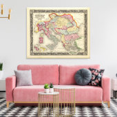 Kaart van het Oostenrijkse rijk Canvas Afdruk (Insitu (Woonkamer))
