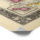 Kaart van het Oostenrijkse rijk Poster (Hoek)