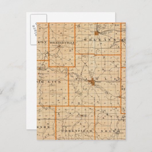 Kaart van het Oranje district (Voorkant / Achterkant)